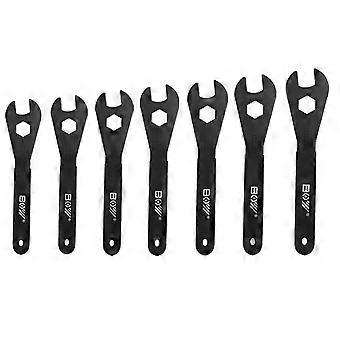 BOY 7Pcs Bike Hub Cone Wrench Wheel Axle Pedal Spanner Repair Tool 13-19mm Bicycle Head Open Cone S