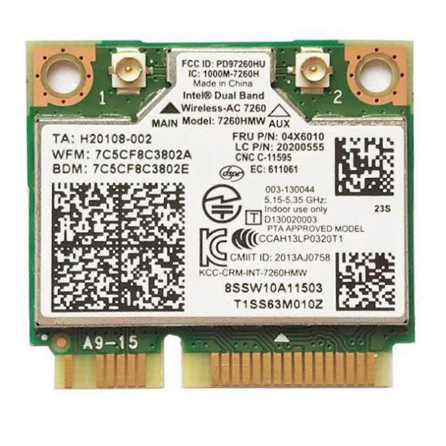 Notebook Built-in Wireless Card for 7260HMW 7260AC 867M Dual Band 5G Wireless Card BT4.0 for 04X6090 04X6010