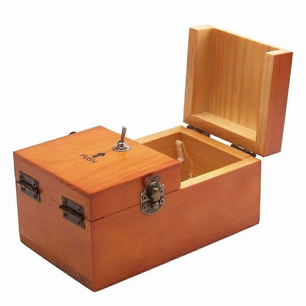 Wooden Useless Box Leave Me Alone Machine Box Don't Touch Funny Gift Toys