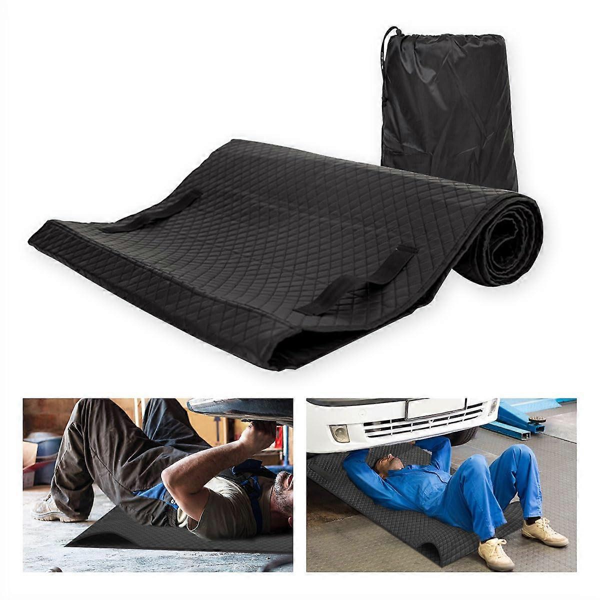 60''x28'' Mechanic Creeper Rolling Mat with Storge Bag, Zero Ground Clearance Automatic Creeper Mat for Working on Uneven Surfaces