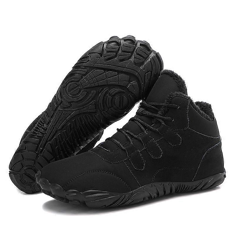 Botas de neve de inverno ao ar livre para homens e mulheres com sapatas de algodão de pelúcia, grossas, quentes e antiderrapantes