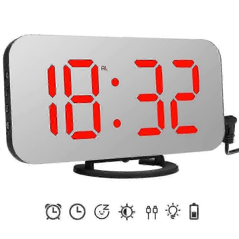 Led Digital Ladezeit Bett Smart Display Schlummern LCD Wecker Groß