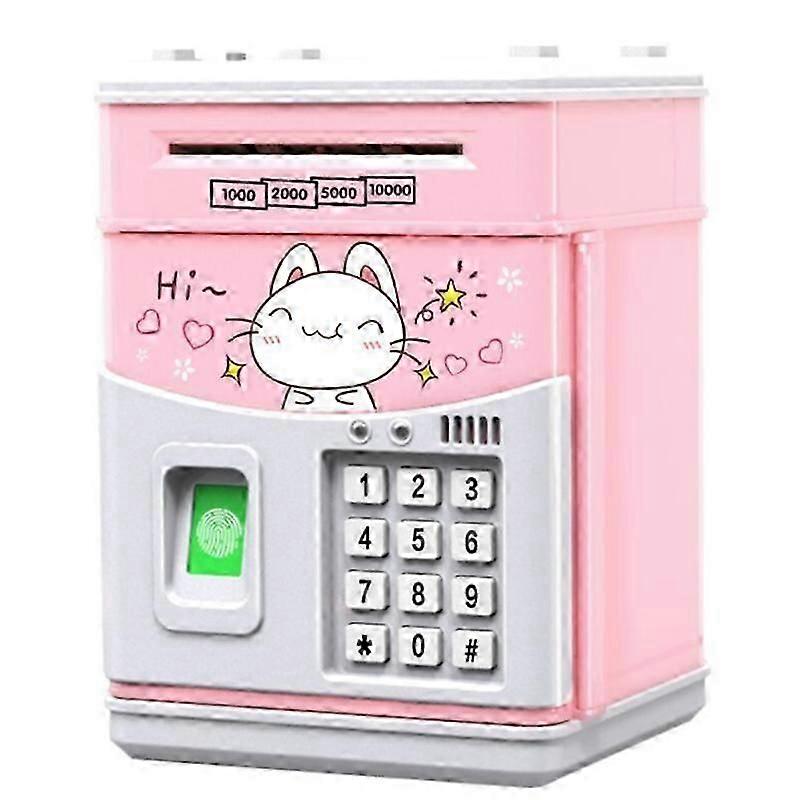 Pink Cat Electronic Code-Safe Bank for Kids