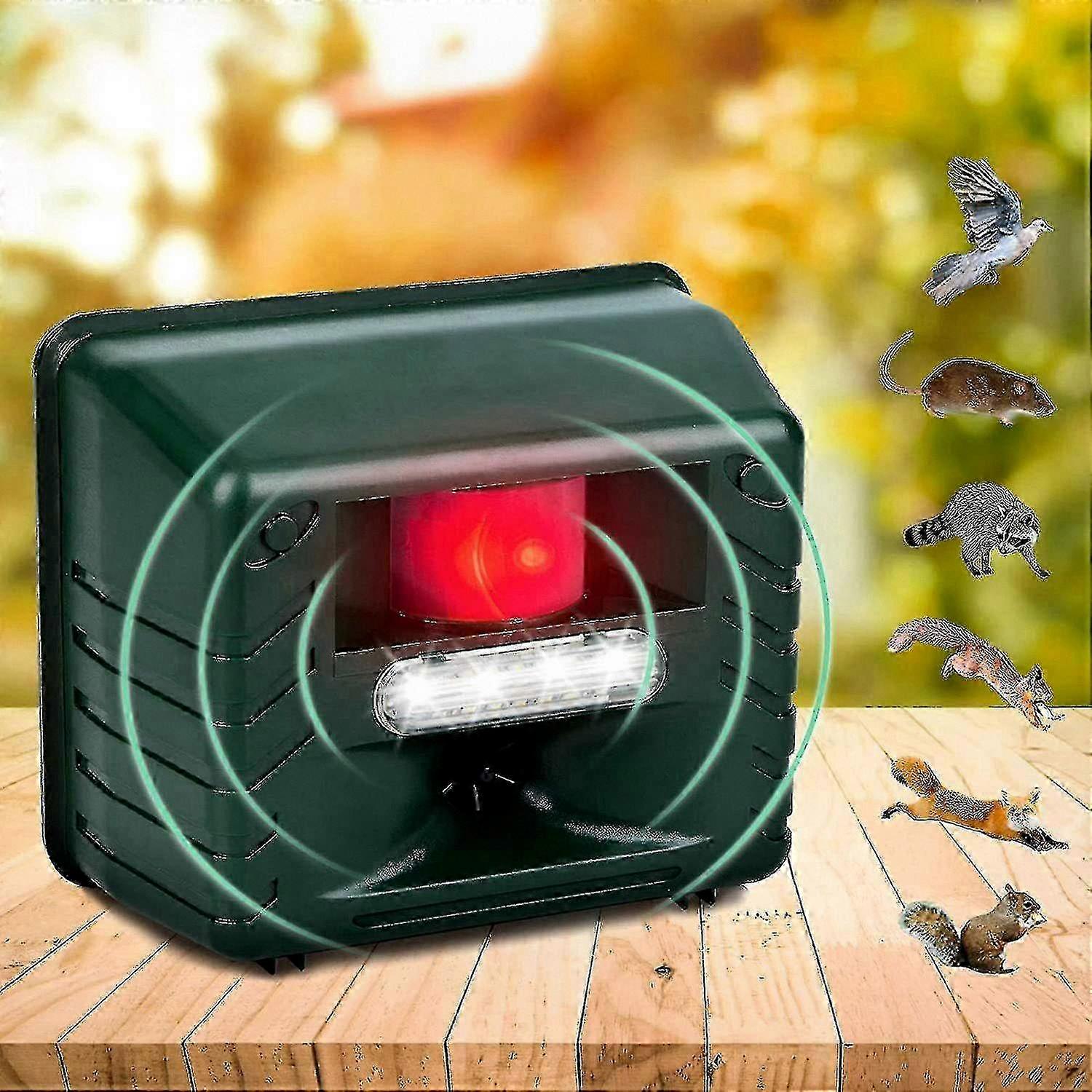 Advanced Ultrasonic Bird Deterrent for Pigeons, Starlings, Sparrows and Seagulls - Outdoor Pest Control Device