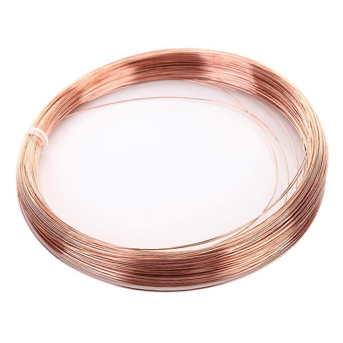 3.3 Ft Bare Copper Wire, Soft Round Solid 99.9% Pure Copper Wire Coil for Sculpting, Cables