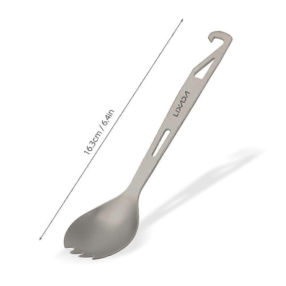 Lixada Titanium Spork with Bottle Opener Lightweight Outdoor Dinner Spoon Fork for Travel Camping Backpacking