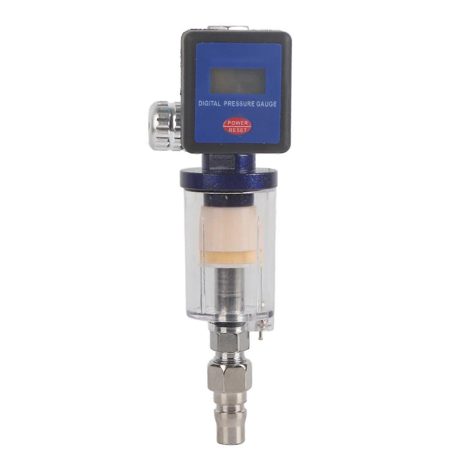 Digital Air Regulator Pressure Display Meter Water Trap Filter MF08 MF01 with Connector 1/4in Thread
