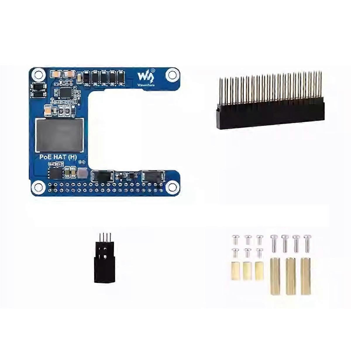for 5/CM5 PoE HAT Power over Ethernet HAT(H) 5V 5A Support 802.3af/At PoE Expansion Board for RPI