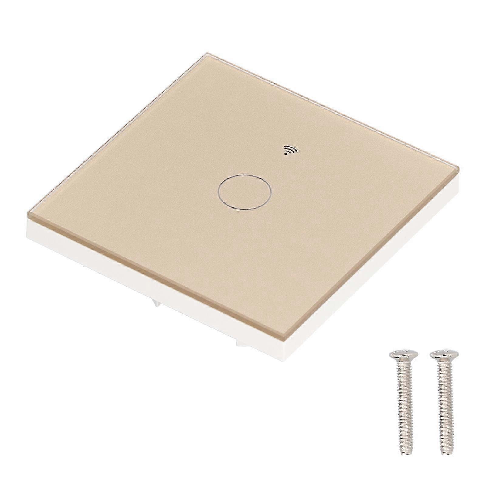 Switch SingleGang Touch for Tuya Zigbee Intelligent Remote Light Switch Plate with Backlight(Gold )