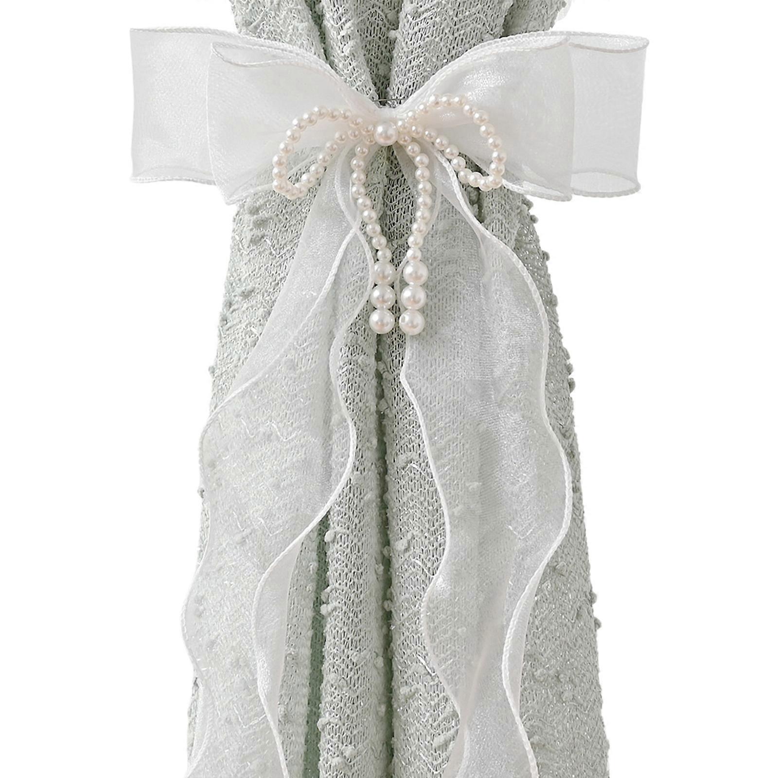 Bowknot Butterfly Curtain Tiebacks With Beads For Adding Sparkles To Living Space Functionality &Styles Curtain Holder White