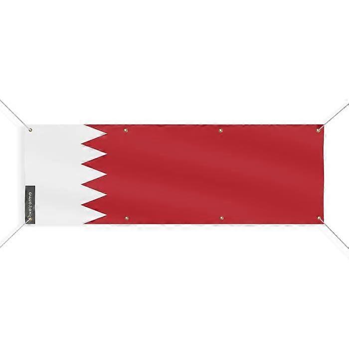 Bahrain Flag Banner 8 Grommets 40x120 cm