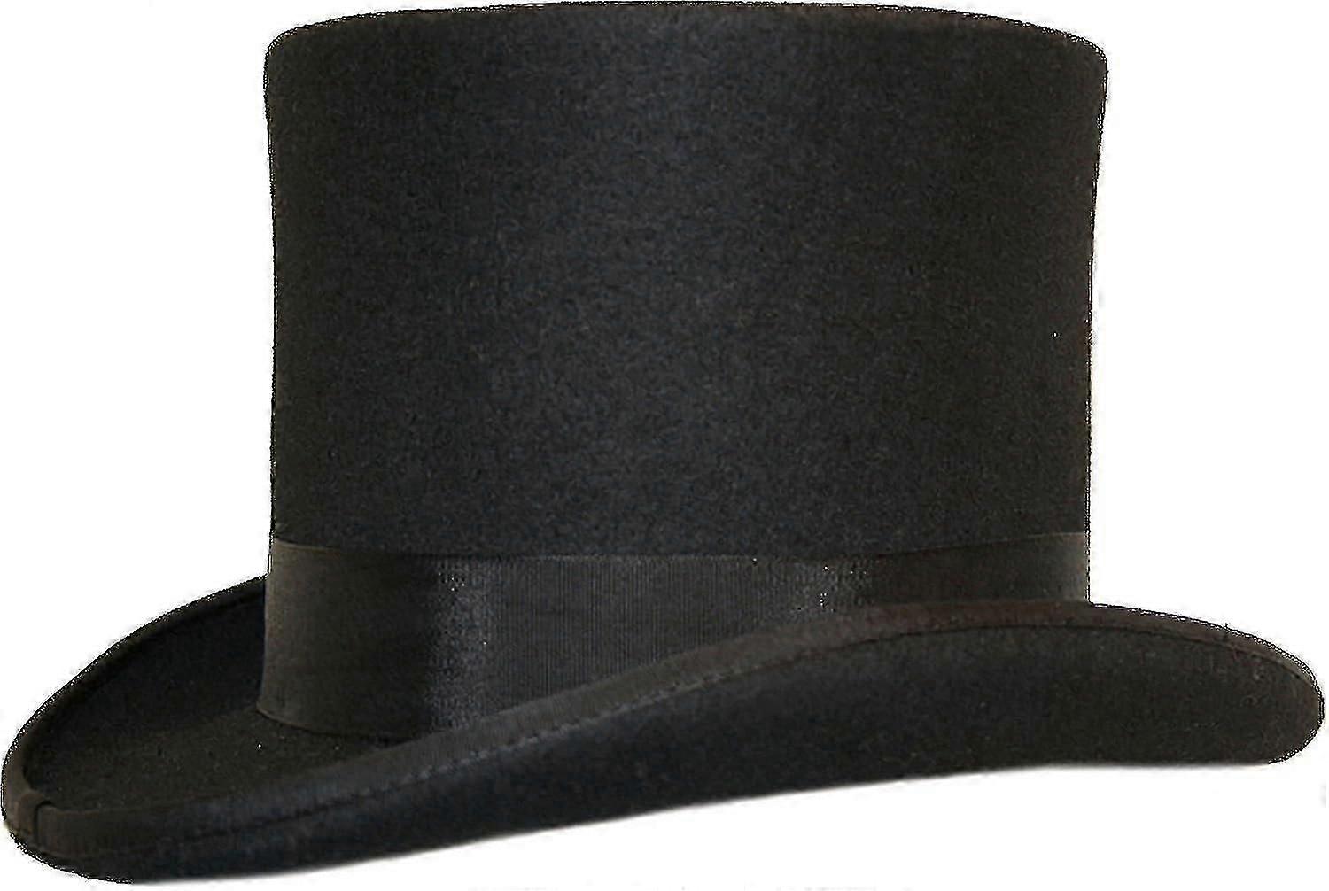 Cappello a cilindro in lana fatto a mano foderato in raso da piccolo a xxl