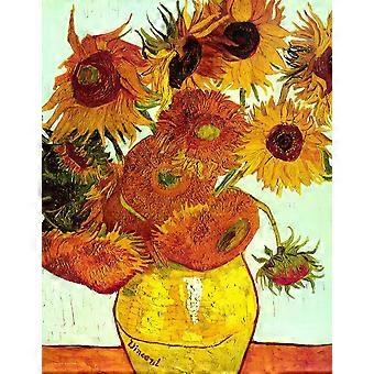 Twaalf Zonnebloemen Vincent van Gogh Mini Puzzel (1000 stukjes)