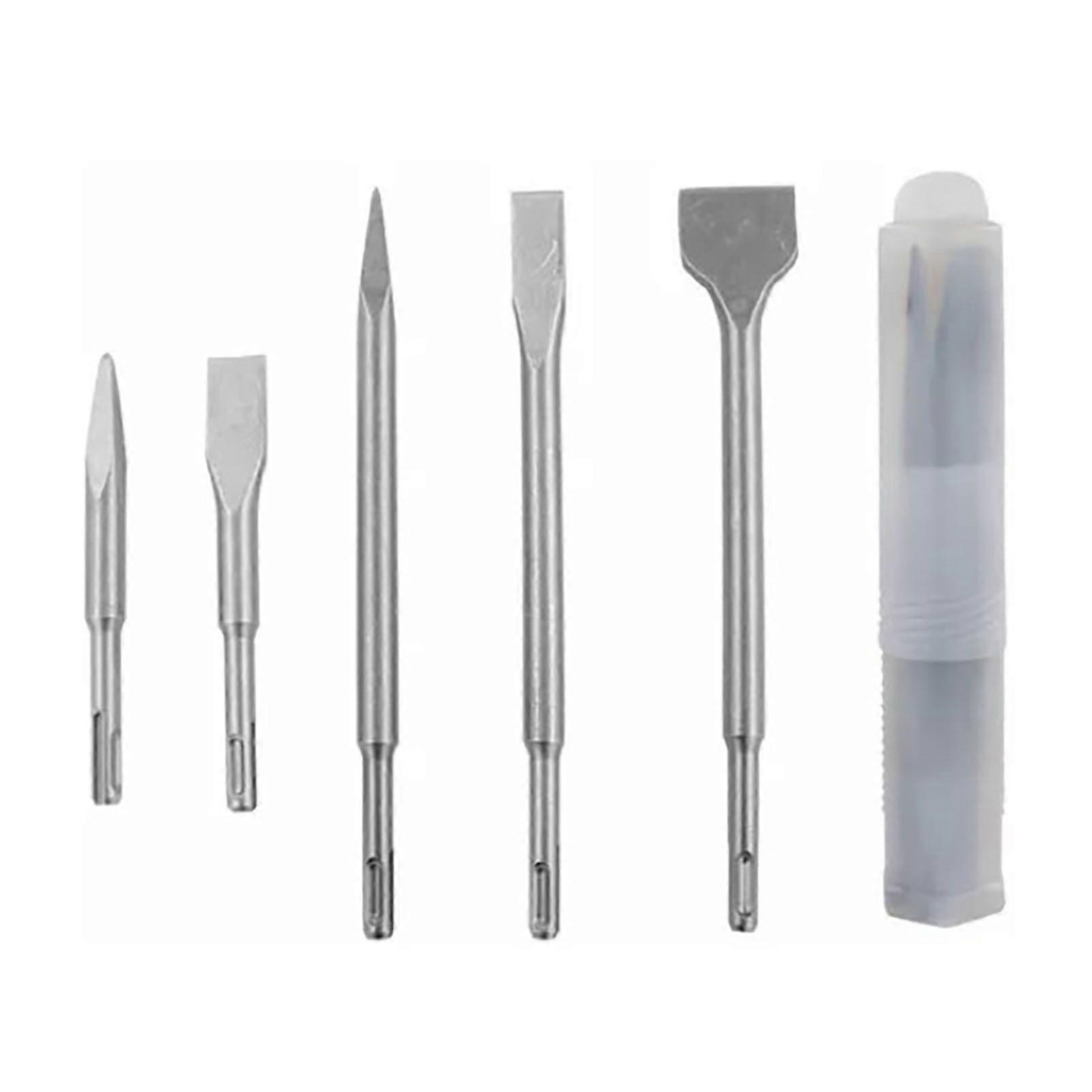 High quality  40CR Electric Hammer Chisel 5-piece Set Round Shank Impact Drill