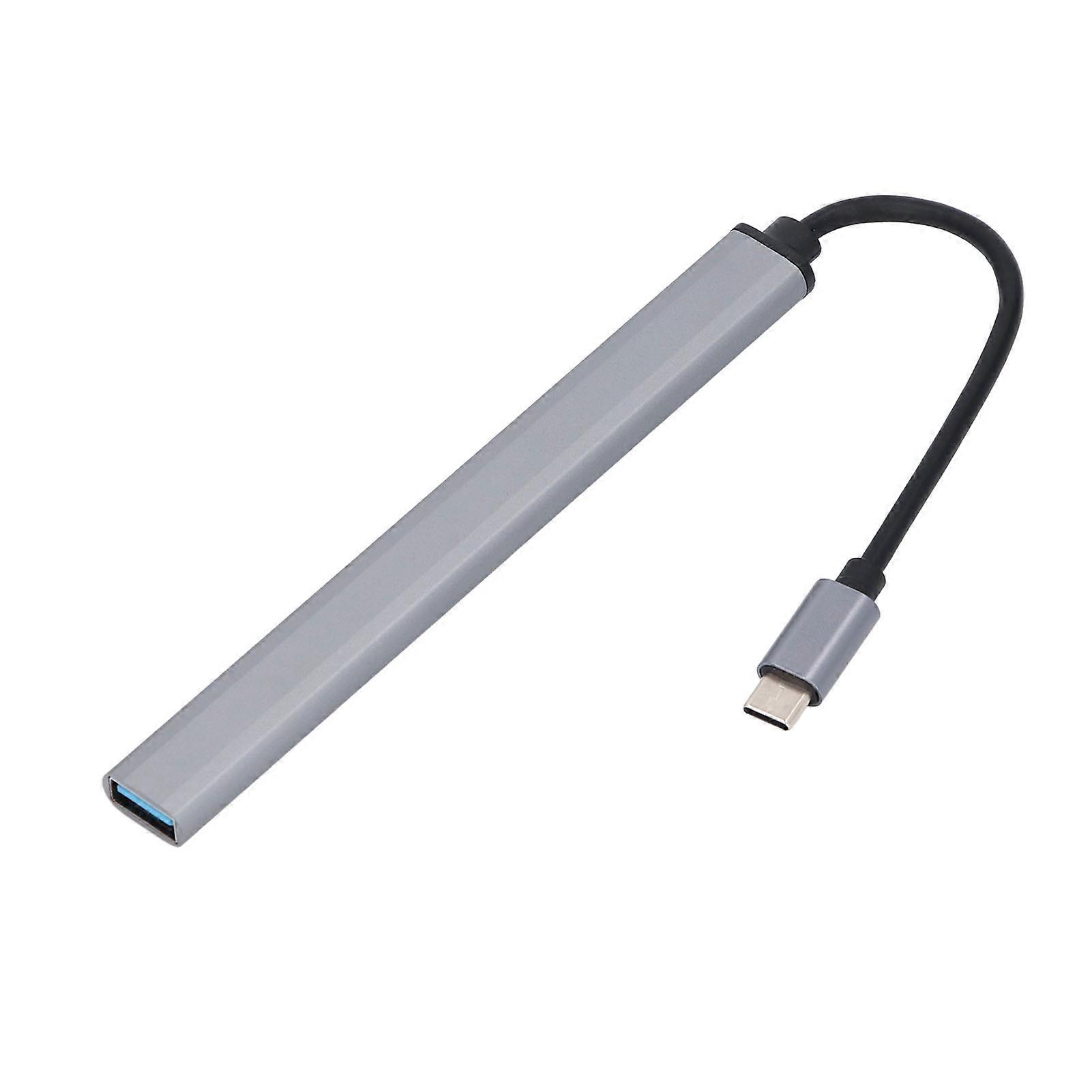 Type C Hub 7 in 1 Aluminum Alloy USB A Interface USB 3.0 500M/S Fast Transfer Plug and Play USB Dock for Computer Phone Tablet 