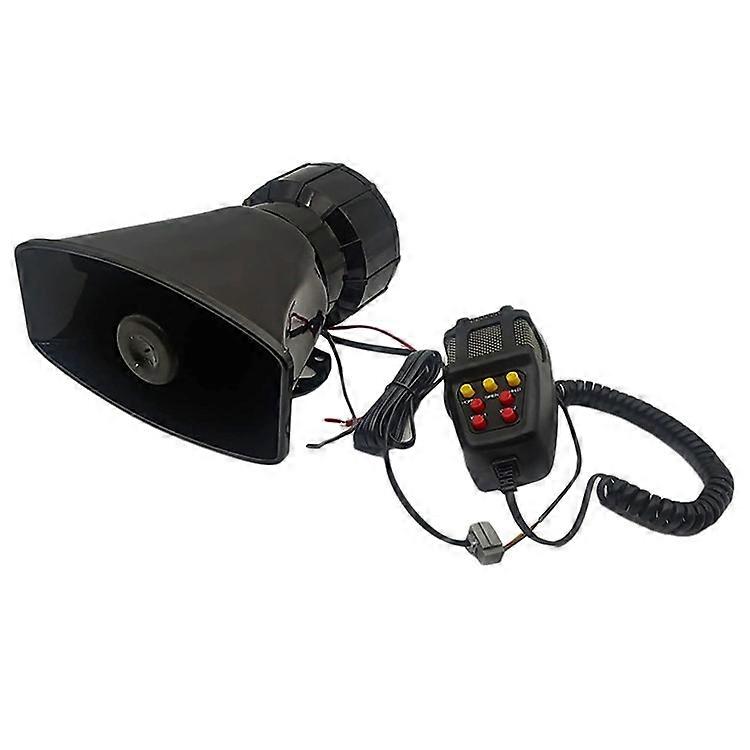 Car Horn Square Mouth 7 Tone 12V 100W Warning Loudspeaker Car Alarm Speaker