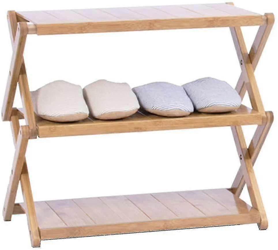 Three-layer Folding Shoe Racks,simple Shoe Cabinets For Multi-storey D