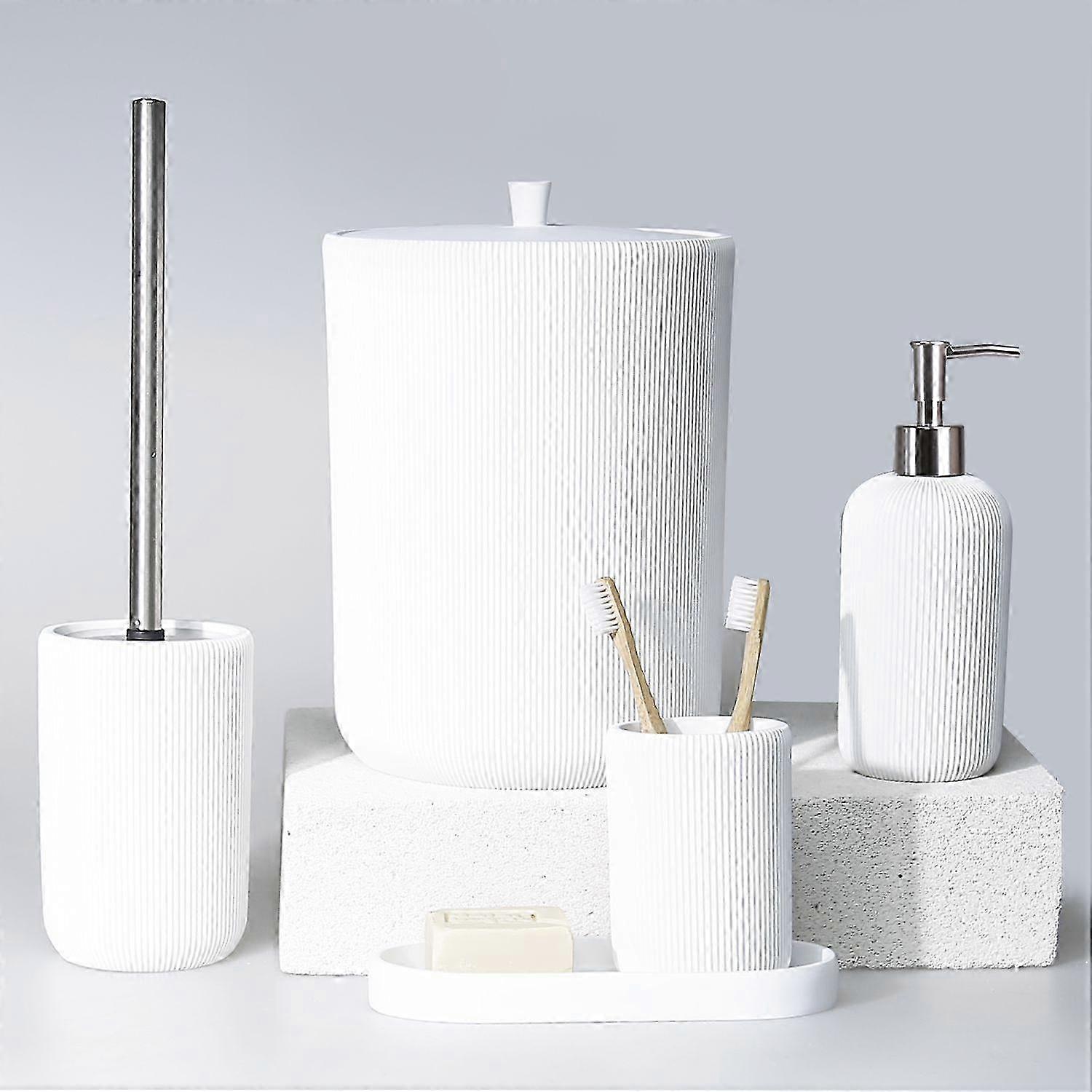 リディアホワイトバスルームアクセサリーセット