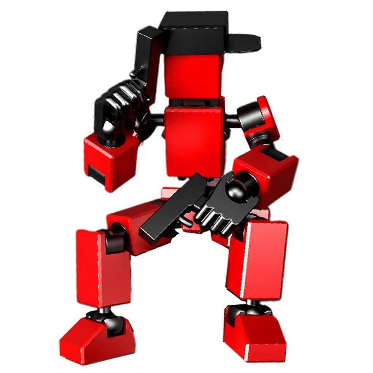 Robot Action Figure - Articulated Mini Mechanical Model, Full Body Movable, Ideal Desk Decor & Gift for Collectors B