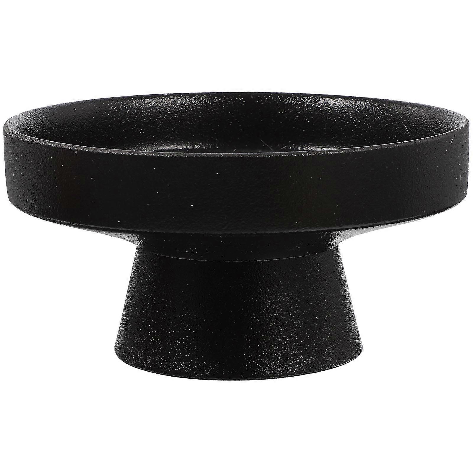 Black High Base Ceramic Fruit Tray Footed Fruit Serving Tray for Storage