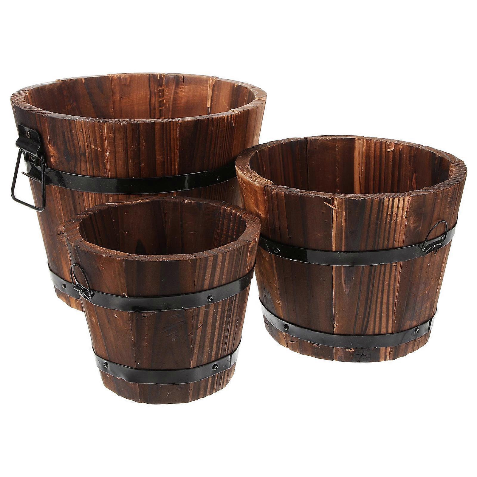 Wooden Flower Pot,Simple yet Artistic,Versatile Planting Solution