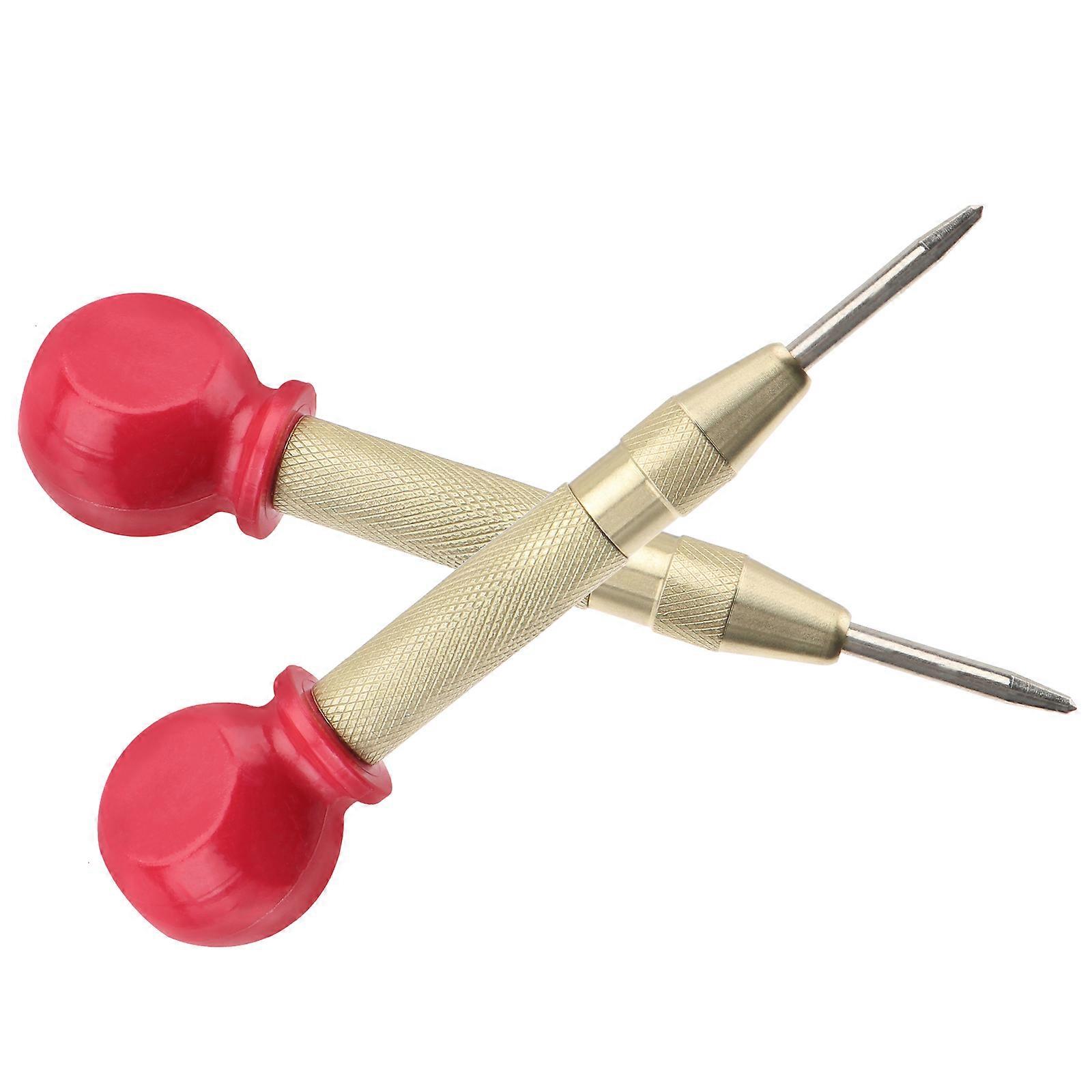 Automatic Center Punch Tool Copper For Plastic Marking Scribing Drilling Hole Start Screw Hole Start 2Set