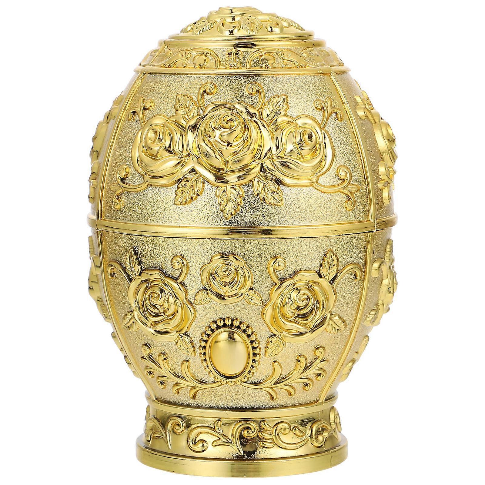 Cute Toothpick Dispenser Container Golden Color with Storage Function for Kitchen Use 11X7X7CM Size 1Pack