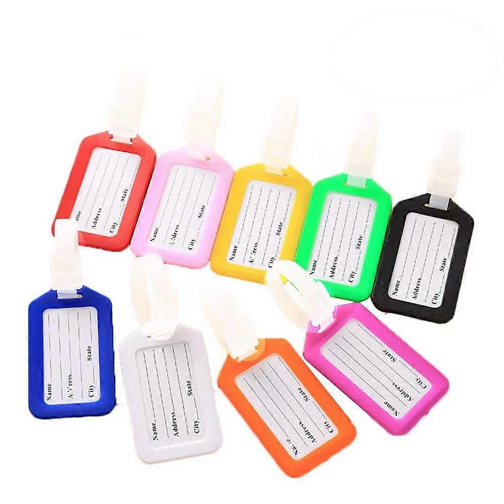 Luggage Tags Suitcase Name Tag Travel Accessories Loop Attachment Simple 8Pcs