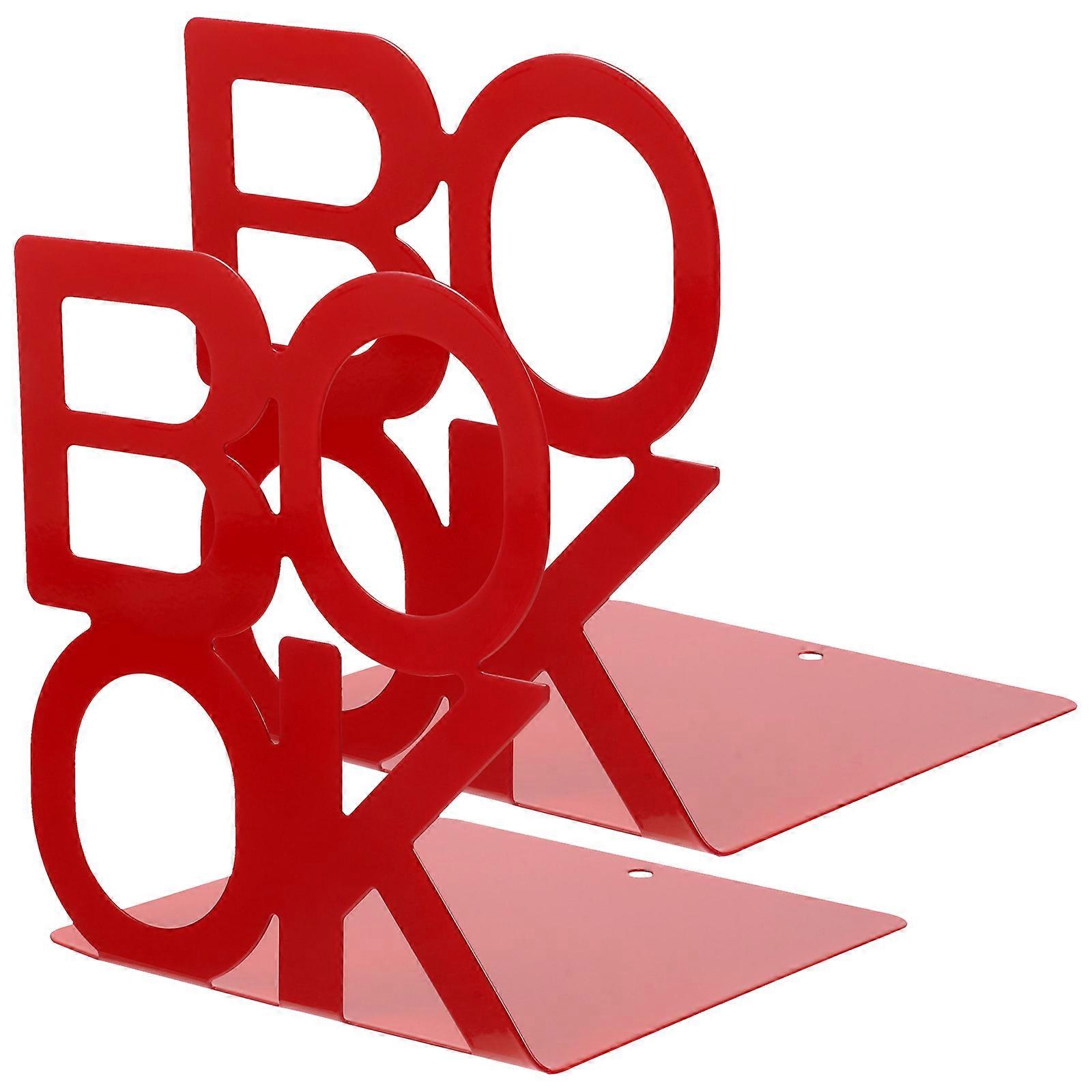 Sturdy Metal Bookends with Elegant Pattern Design Non Slip Book Holders for Desktop and Bookshelf Organization for Home, Office, and School Use