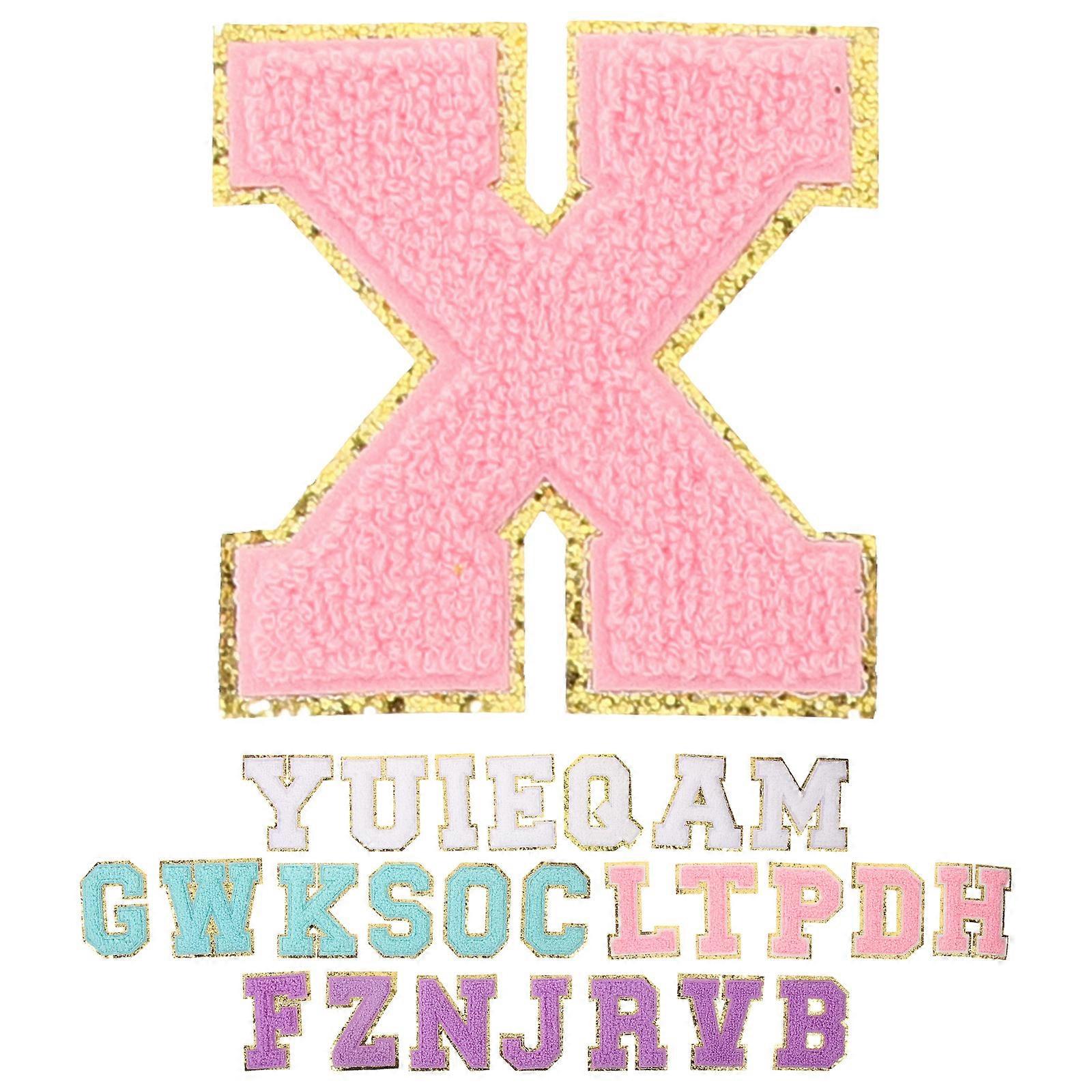 Chenille Letters Iron on Embroidered Patches for DIY Clothes Repair 26Pcs
