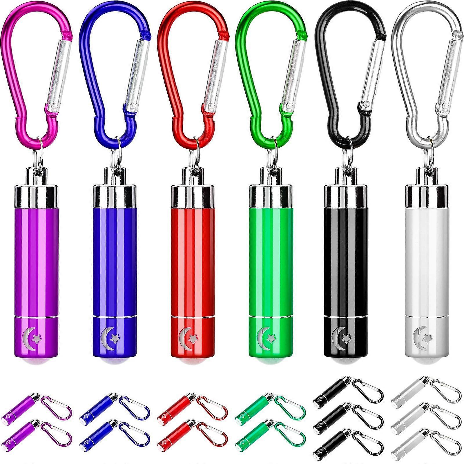 14-Piece Mini Torch Set for Kids, LED Aluminium Hand Lamp with Keyring, Small Flashlights for Outdoor Camping, Ages 3+