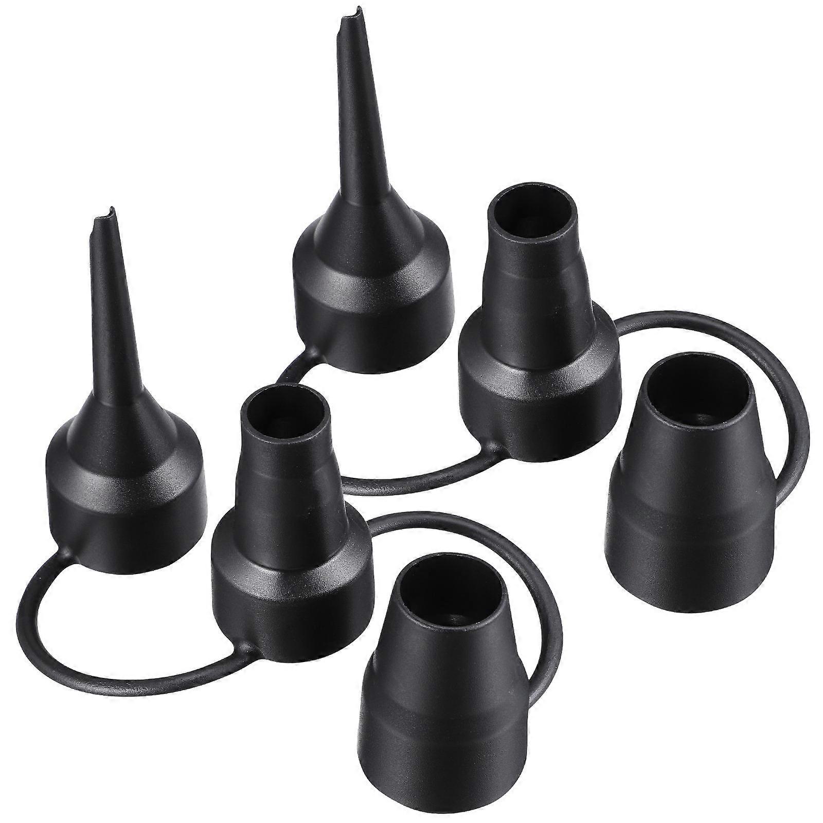 Air Inflator Nozzle Plastic Nozzle Adapter Replacement 2Sets Black