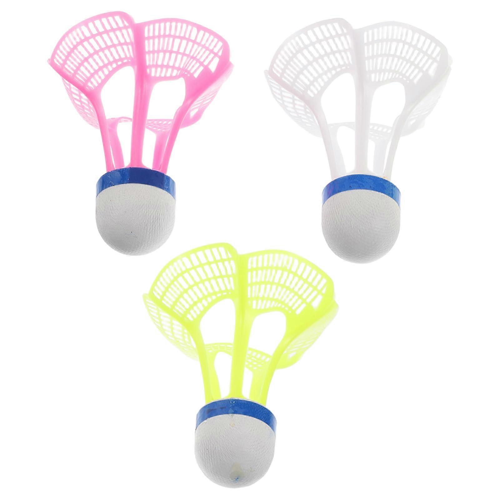 Windproof Badminton Shuttlecock Pack of 3 for Indoor Training - Durable Nylon Birdies for Badminton Practice and Accessories