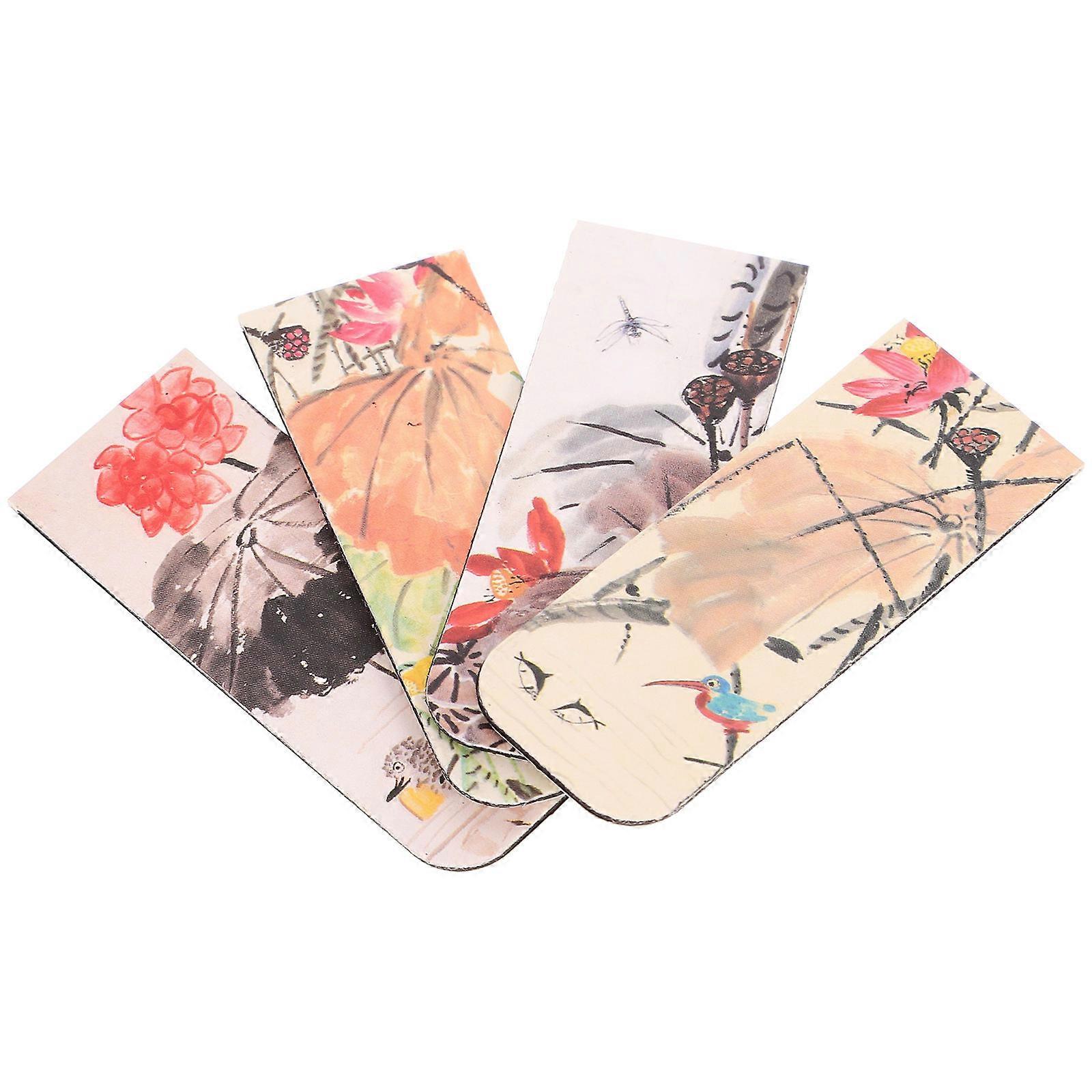 Magnetic Book Mark Traditional Chinese Style Reading Rectangular