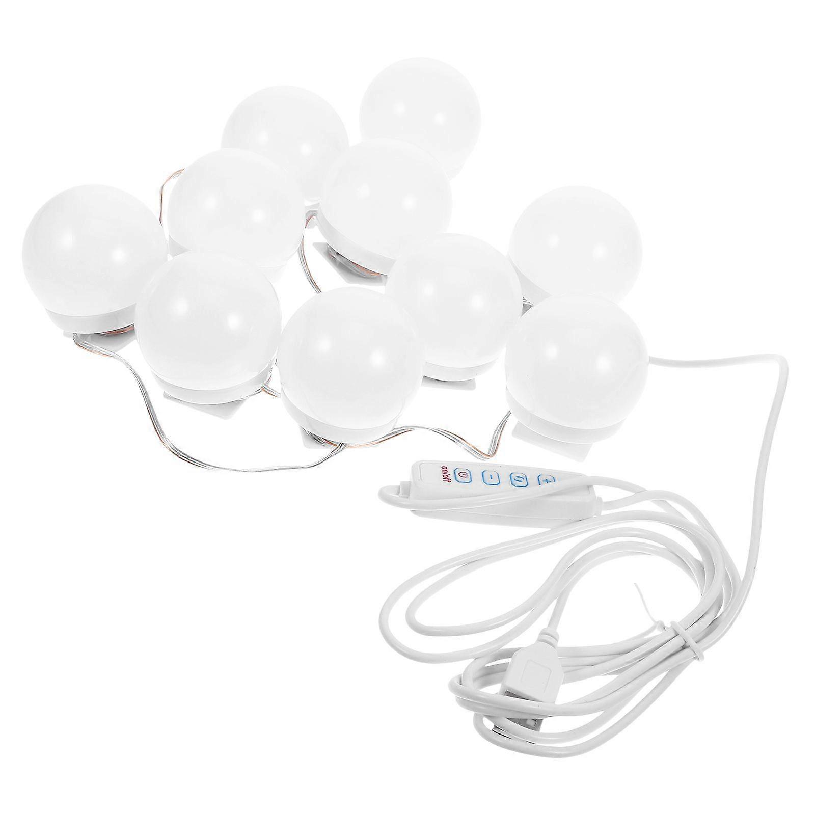 10pcs Mirror Front Light USB Makeup Light Brightness Adjustable Vanity Light Fill Lamp