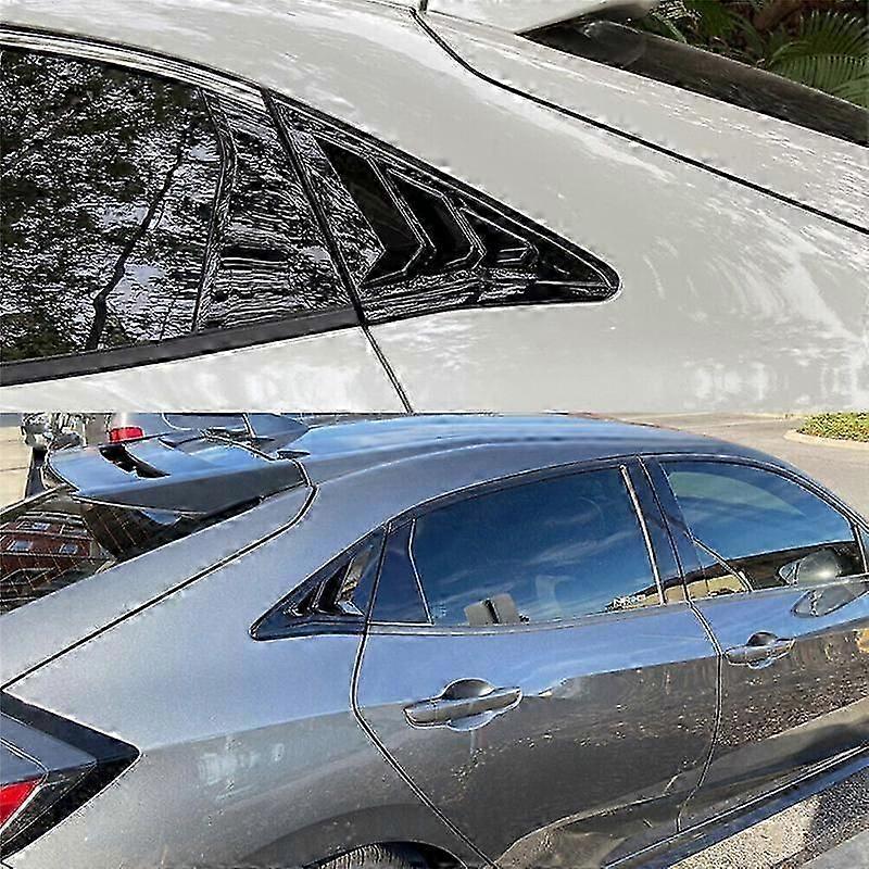 For Hatchback 2017-2020 Rear Side Vent Window Louver Cover Triangular Window Trim Accessories