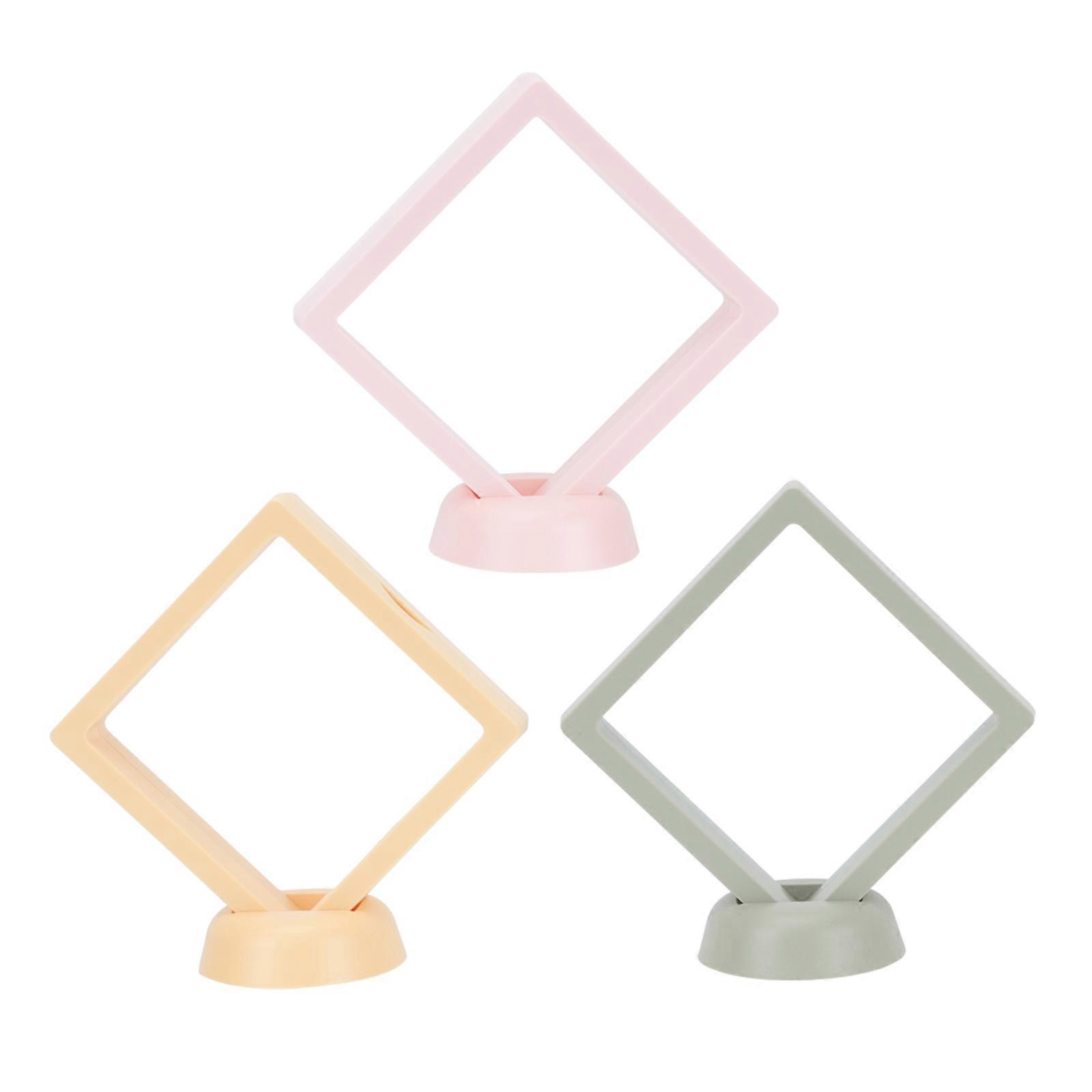 Transparent Film Jewelry Box for Storage Made of ABS PE Film 3 Sets Mixed Color Portable Display Box
