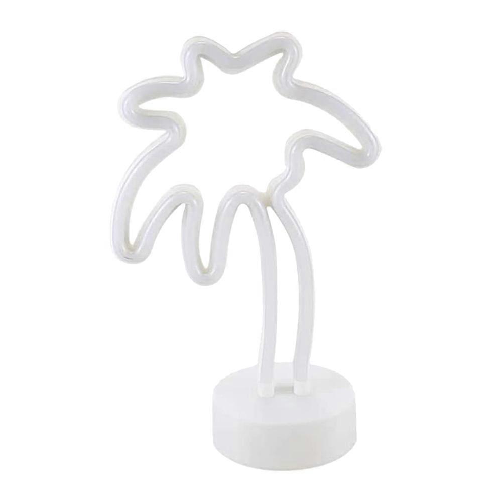 Nordic Style Night Light Desktop LED Coconut Palm Neon Light without Battery