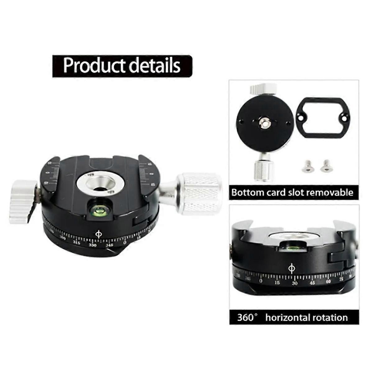 2X 360 Degree Rotating Panorama Clamp DSLR Camera Quick Mount Adapter Quick Release Plate for Point