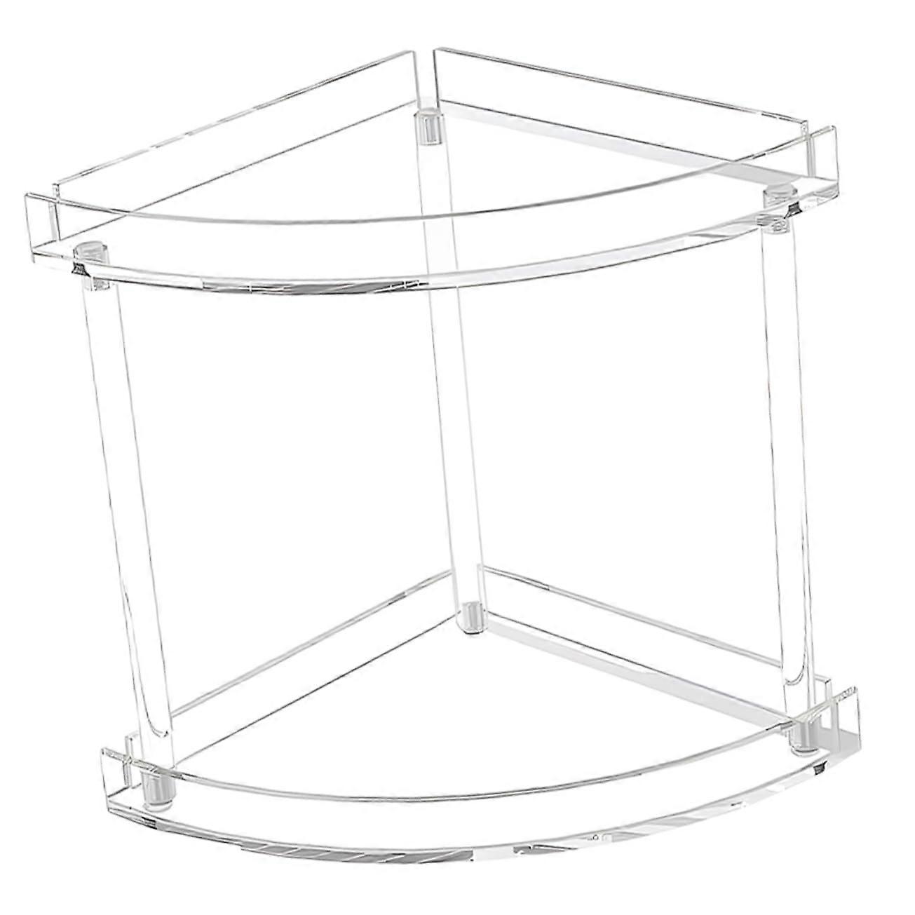Transparent Bathroom Organizer Corner Shelf for Toiletries, Space-Saving, Multifunctional for Bathroom and Desk Storage