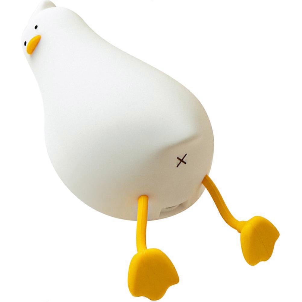 Silicone Night Light Duck Shape For Indoor 21x10.3cm Adjustable Brightness 1Pack