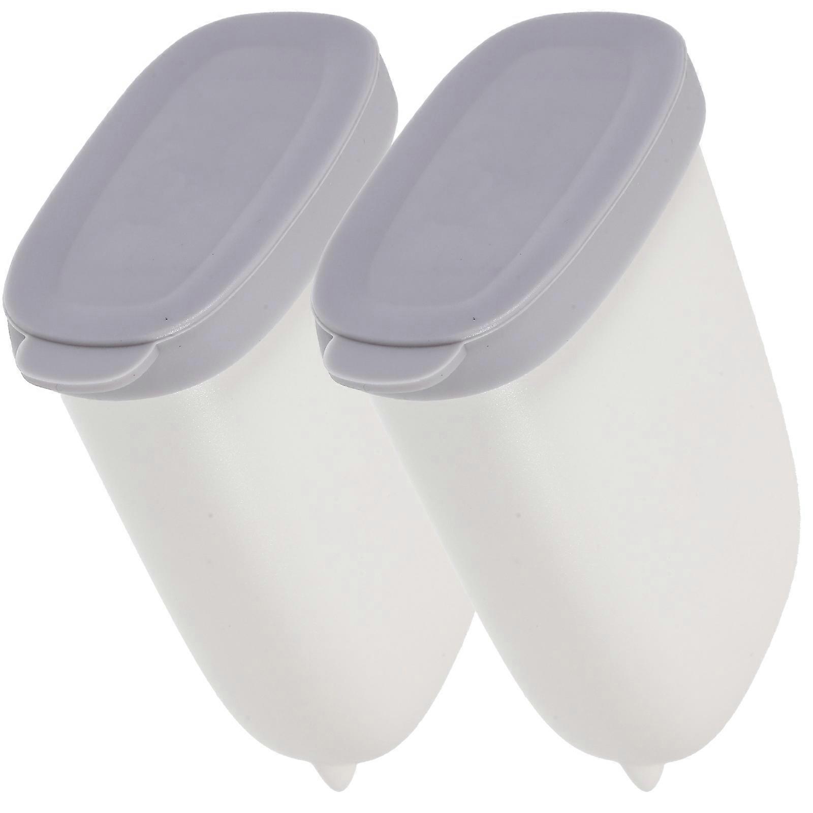 Portable Sealed Box Soap Storage Box Travel Use Easy to Clean Rectangular White 10.5X7.5X4CM 2Pack