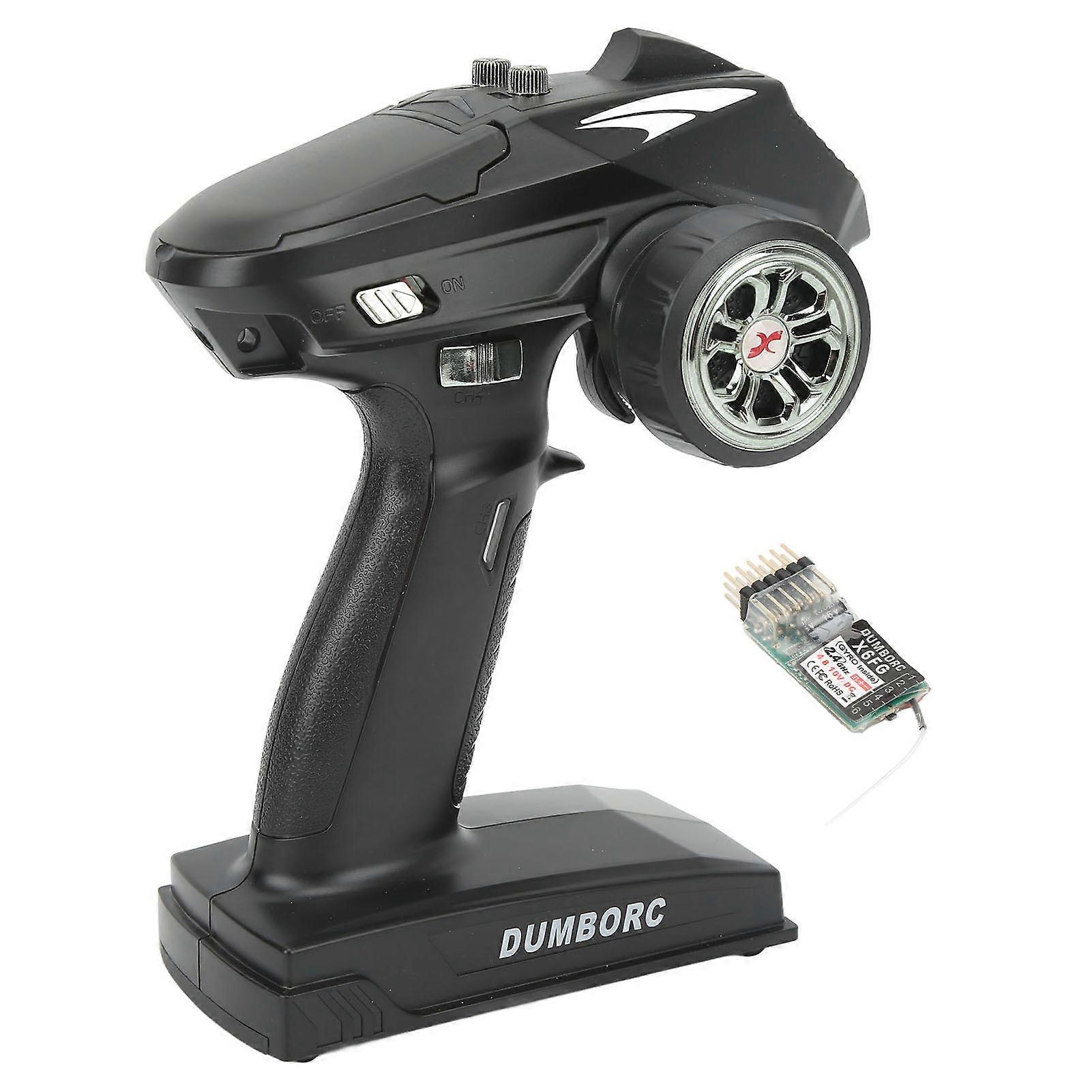 RC Transmitter Black 2.4G 6CH Sensitive Remote Controller With Receiver for RC Car Boat