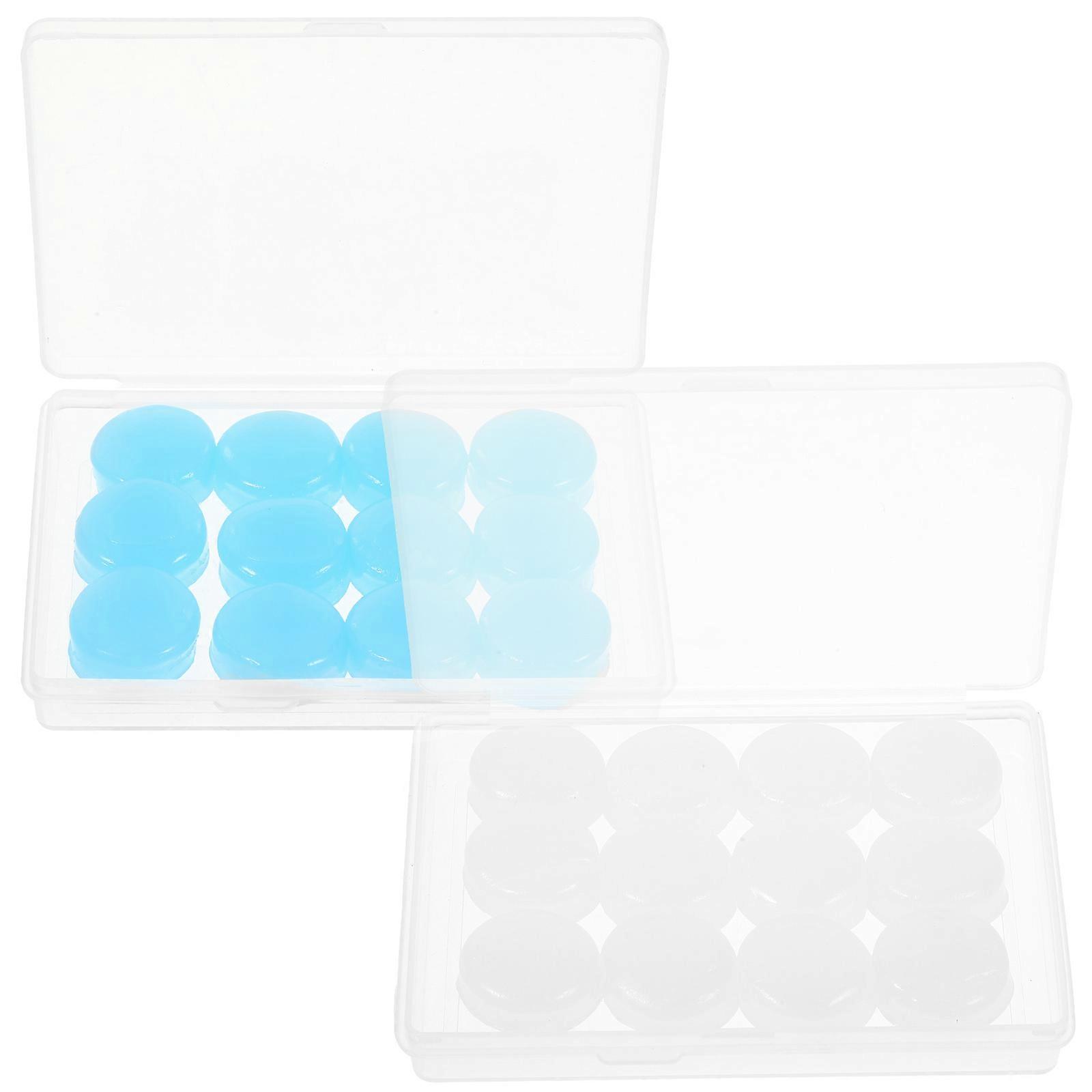 Earplugs Noise Cancelling Sleeping Aid Blue Silicone Ear Plugs for Concerts 12Pairs