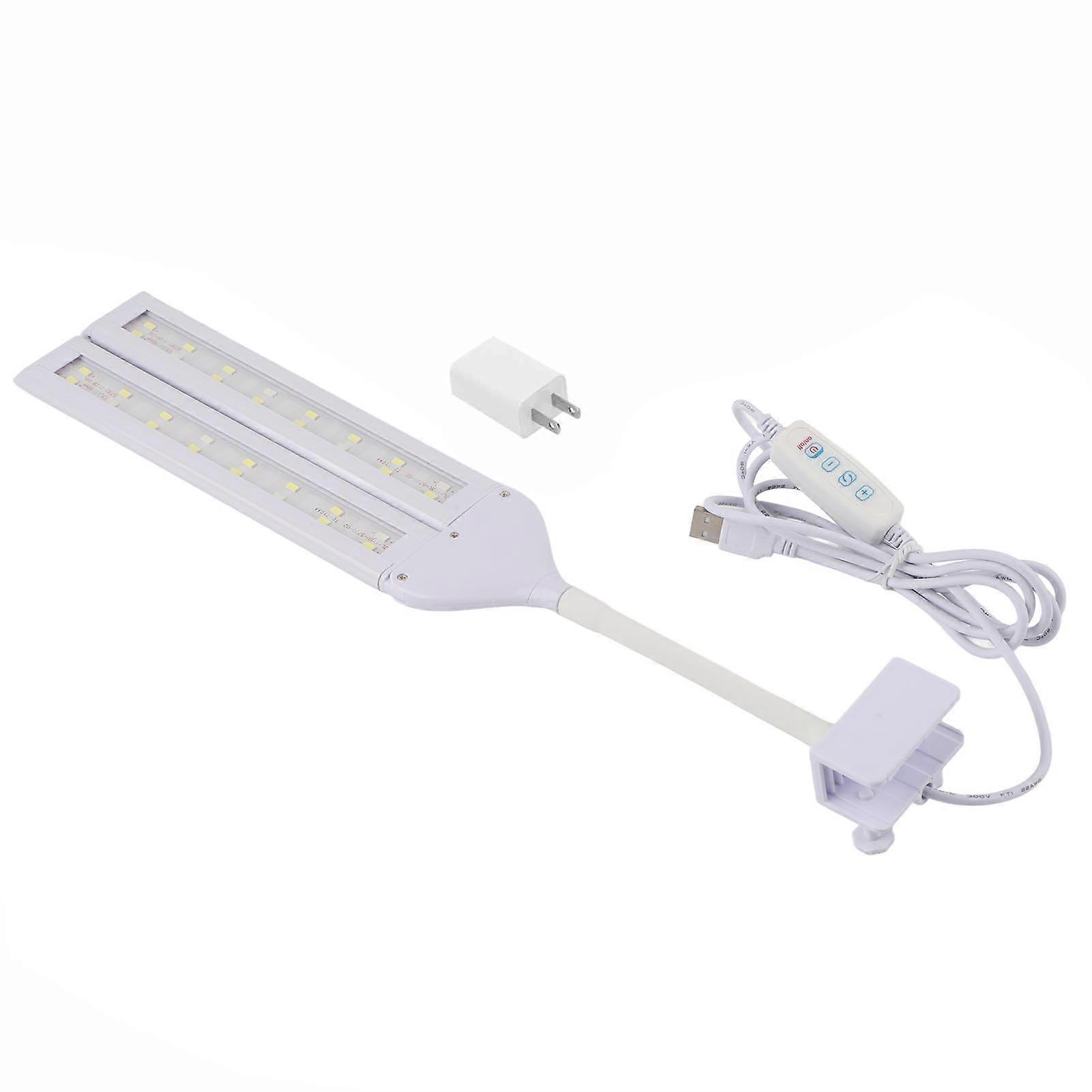 LED Aquarium Lights Adjustable ClipOn Lamps USB 4 Rows Lamp Beads 110V240V US Plug(20F4 8 W)