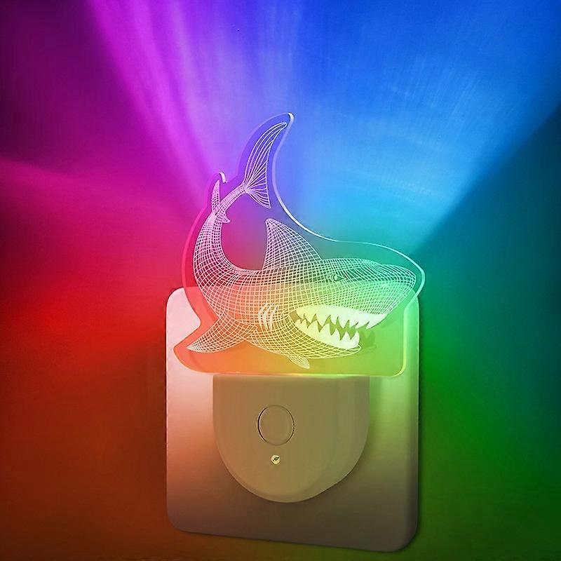 Colorful Ambient LED Night Light Auto On Off Light Sensor Socket Lamp, EU Plug