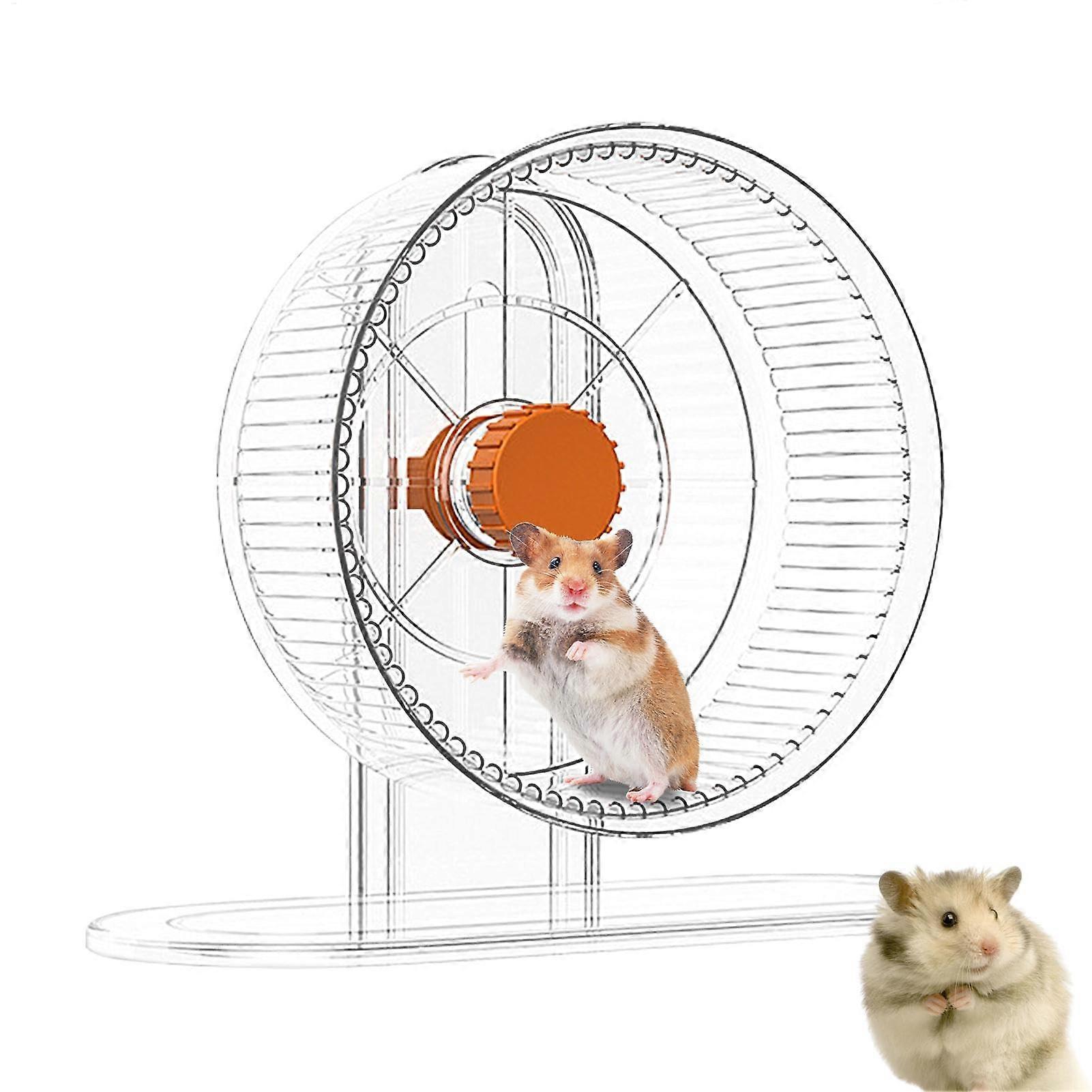 Silent Hamster Wheel - 14 cm Quiet Exercise Toy for Dwarf Hamsters, Syrian Hamsters, Gerbils, Ferrets, and Chinchillas