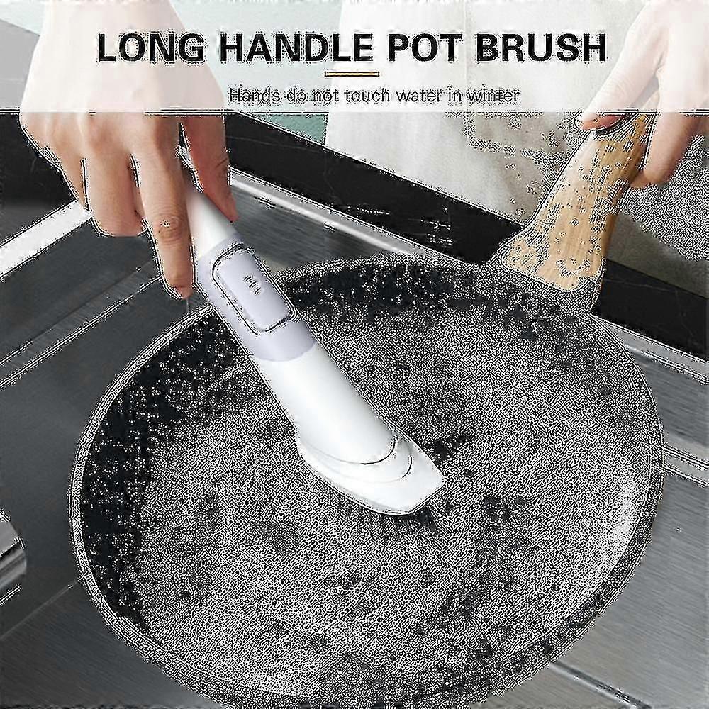 Eco-Friendly Dish Brush with Soap Dispenser & Replaceable Head for UK Kitchens