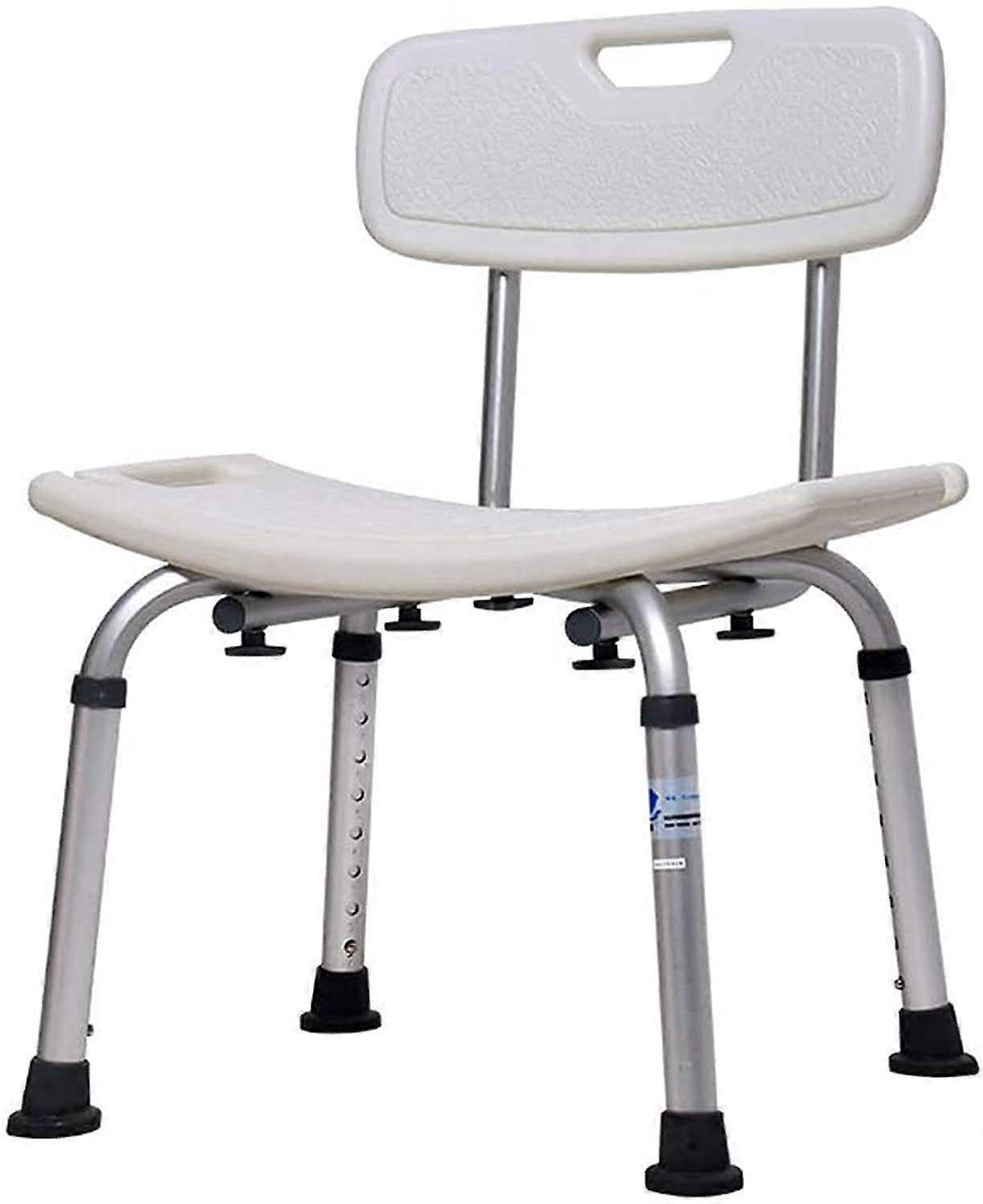 Shower seat, shower stool, nonslip bath chair, bathroom stool, shower seat with backrest, load capacity 130 kg.