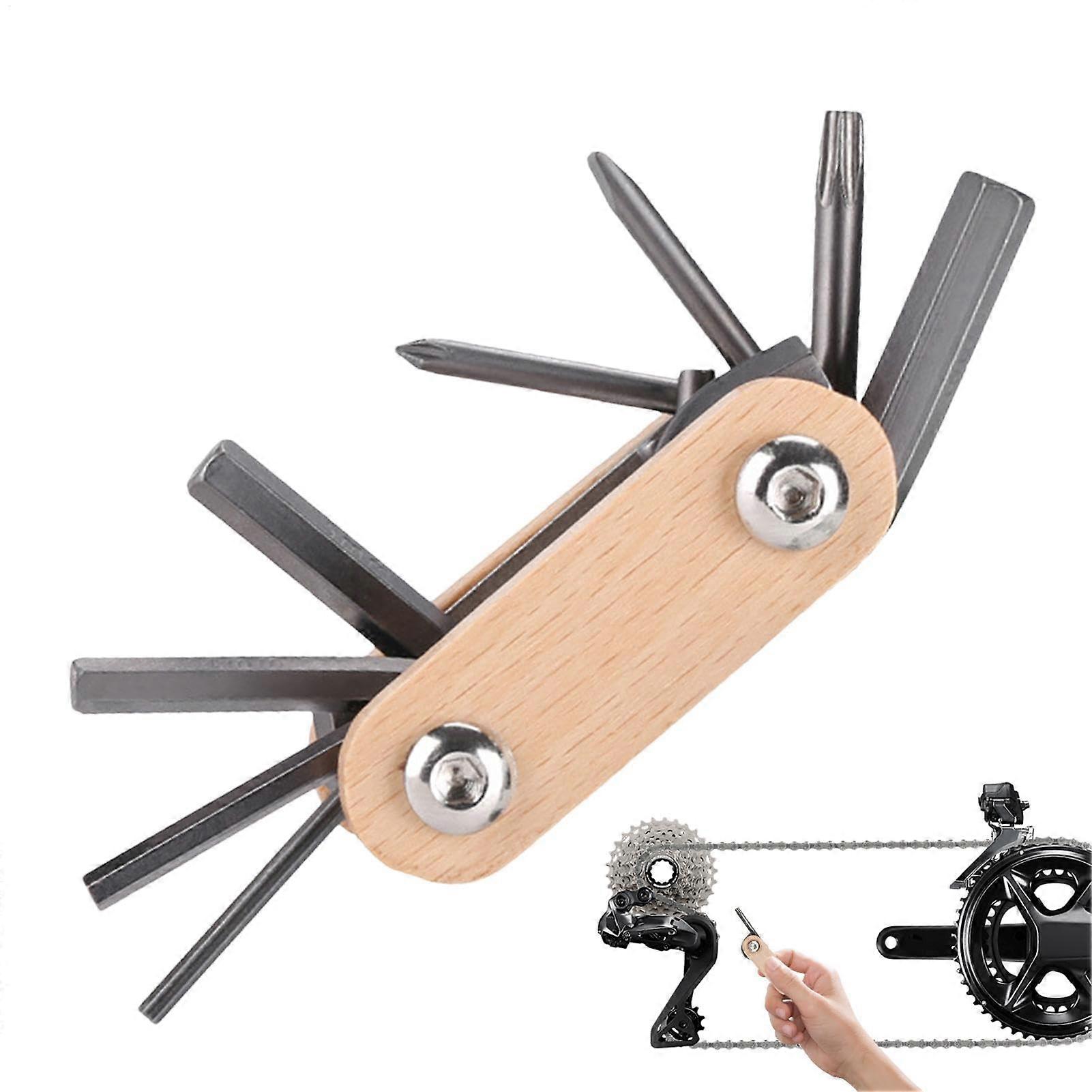 8-in-1 Bicycle Multi Tool Kit For Mountain And Road Cycling, Portable Bicycle Repair Tools, Compact Maintenance Kit